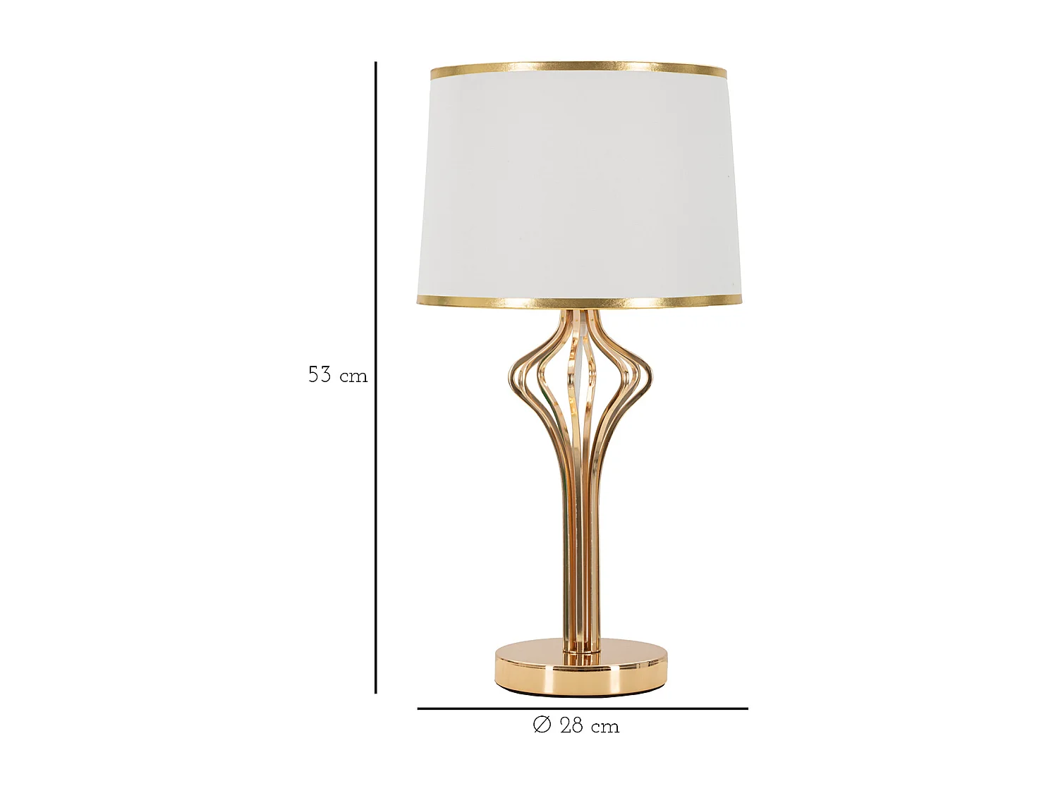 Lampe à Poser Design en Métal "Slimmy" 53cm Or