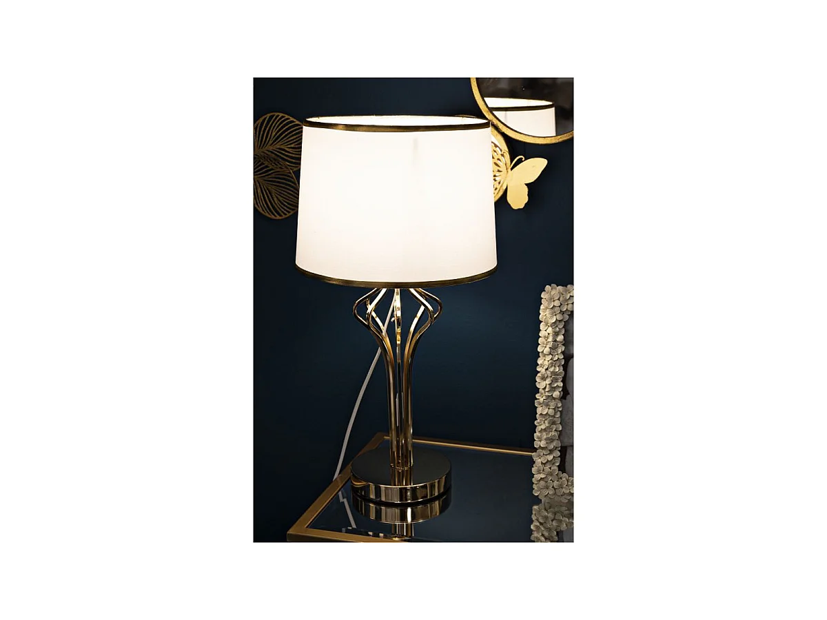 Lampada da tavolo con paralume in tessuto Slimmy
