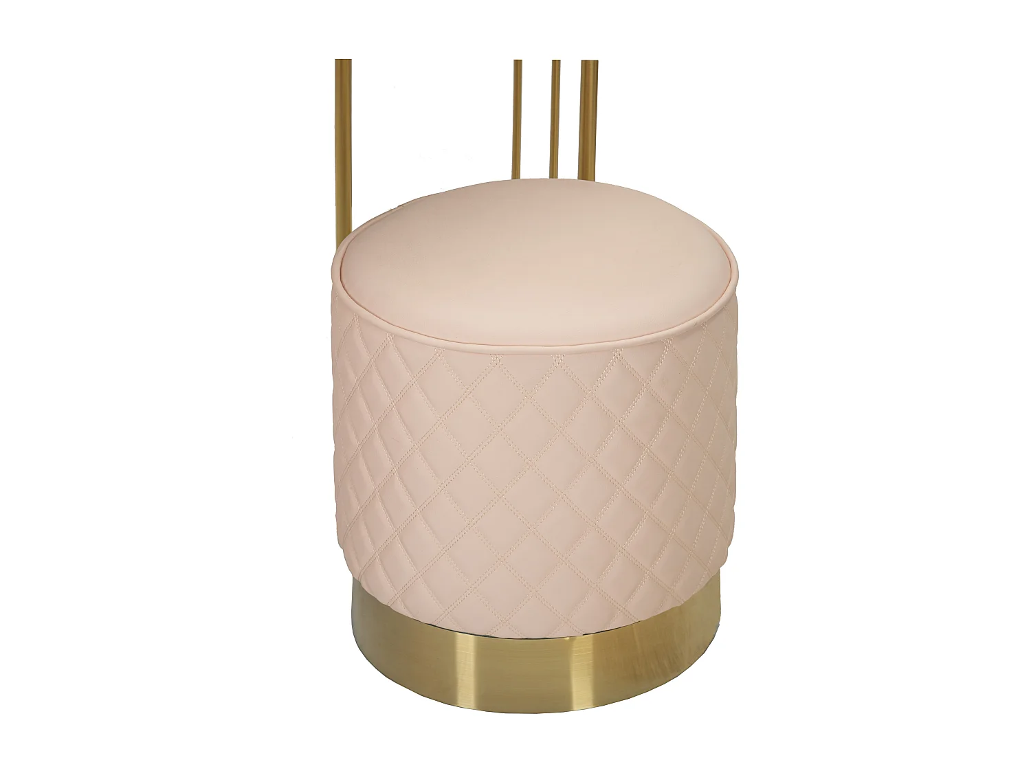 Coiffeuse Avec Pouf Effet Marbre "Sharon" 120 Rose & Or