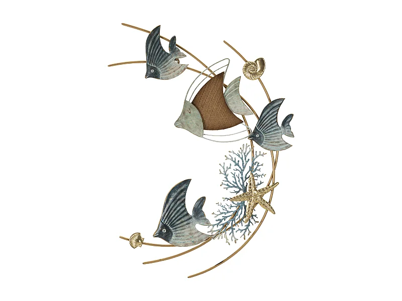 Décoration Murale en Métal "Dory" 86cm Multicolore