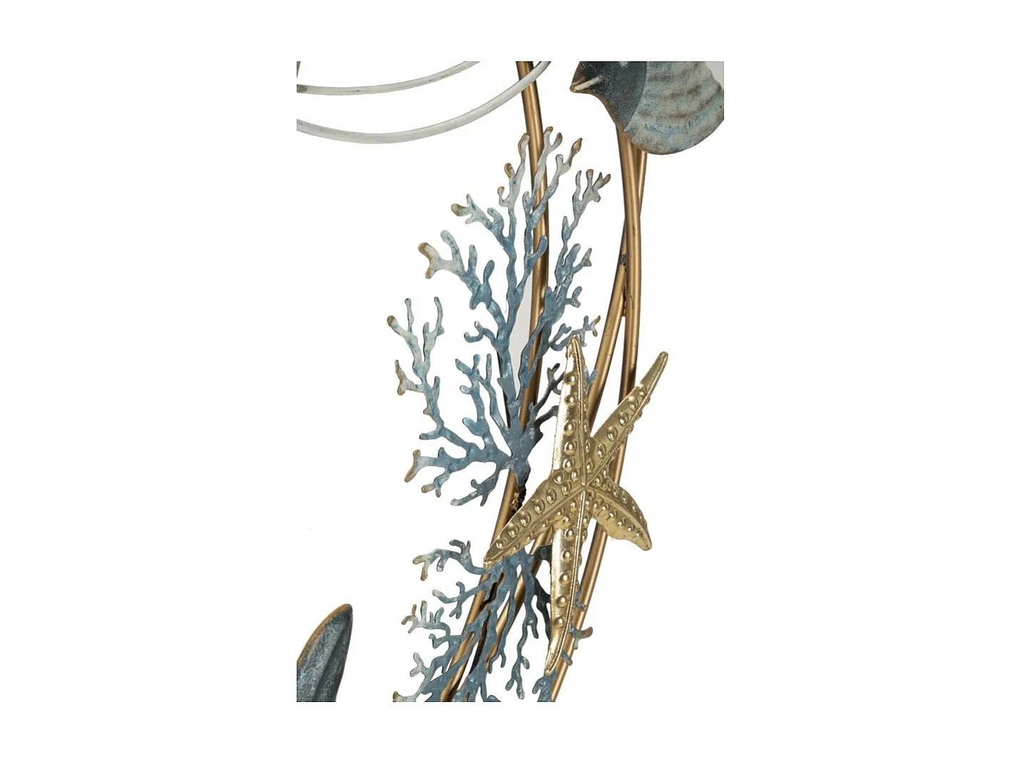 Pannello decorativo 3D da muro in metallo multicolore cm 61x5x86.