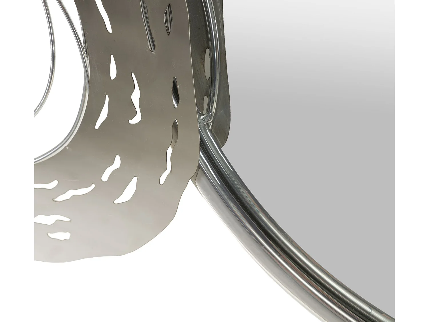 Décoration Murale Avec Miroir "Hop" 106cm Argent