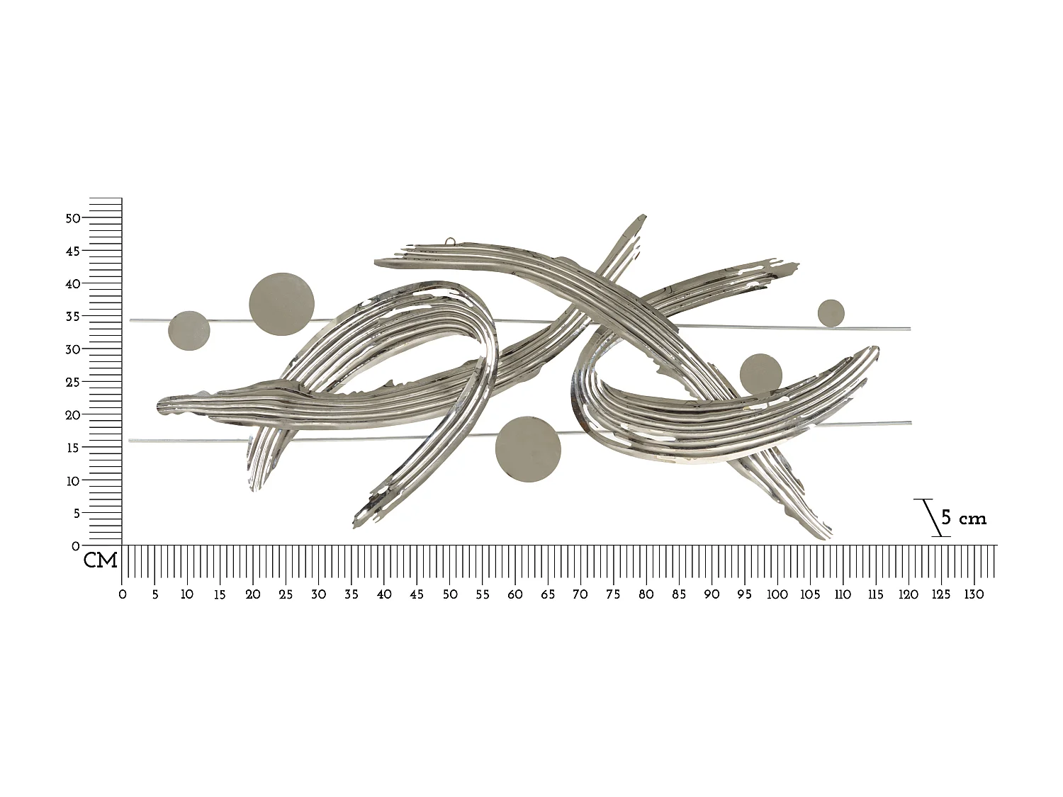 Décoration Murale en Métal "Mondrian" 121cm Argent