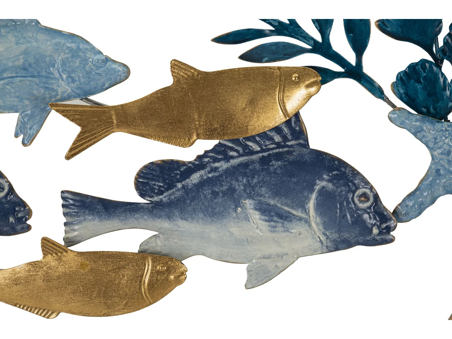 Décoration Murale Ronde en Métal "Marine" 77cm Multicolore