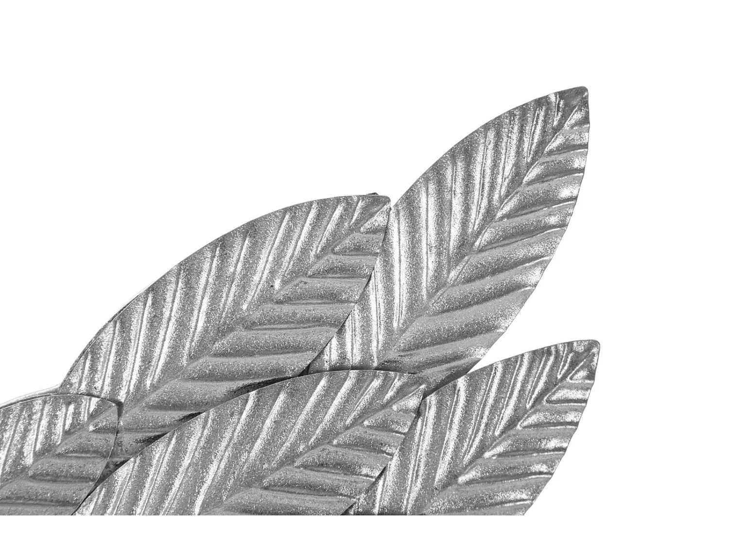 Pannello decorativo 3D in metallo argentato con ali cm 37,5x3x100