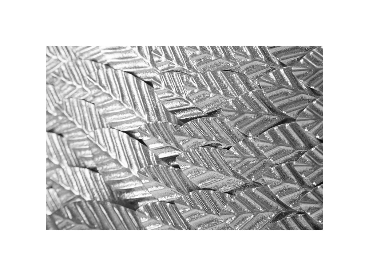 Lot de 2 Décorations Murales en Métal "Beauty" 100cm Argent