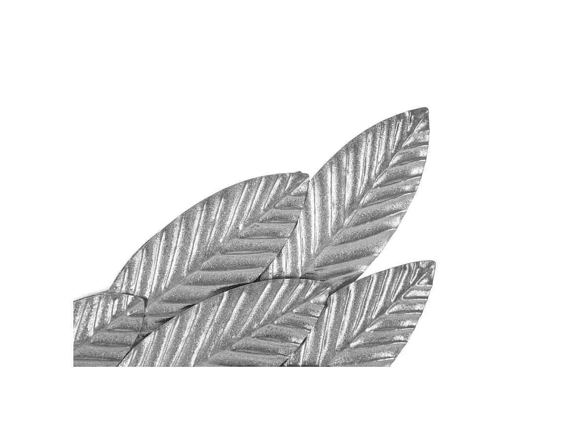 Lot de 2 Décorations Murales en Métal "Beauty" 100cm Argent
