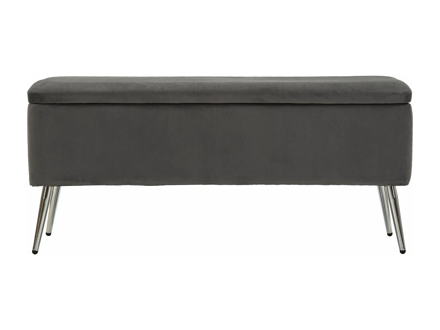 Banc Avec Rangement Imitation Fourrure "Soffy" 112cm Gris