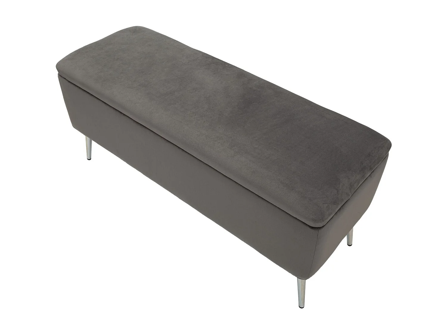 Banc Avec Rangement Imitation Fourrure "Soffy" 112cm Gris