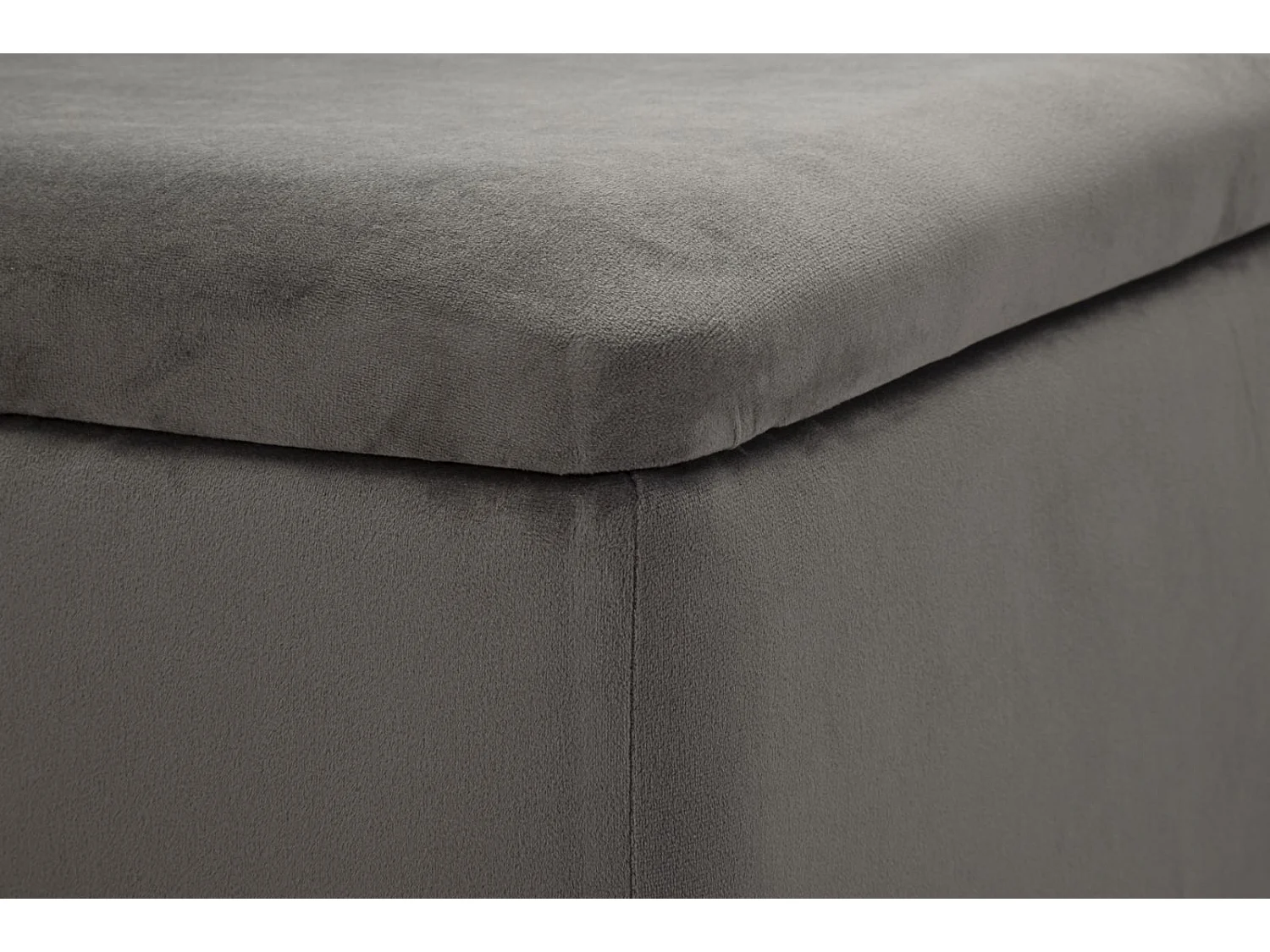 Banc Avec Rangement Imitation Fourrure "Soffy" 112cm Gris