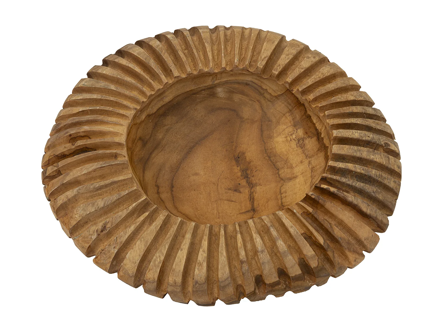 Svuotatasche in legno marrone cm Ø 35x7