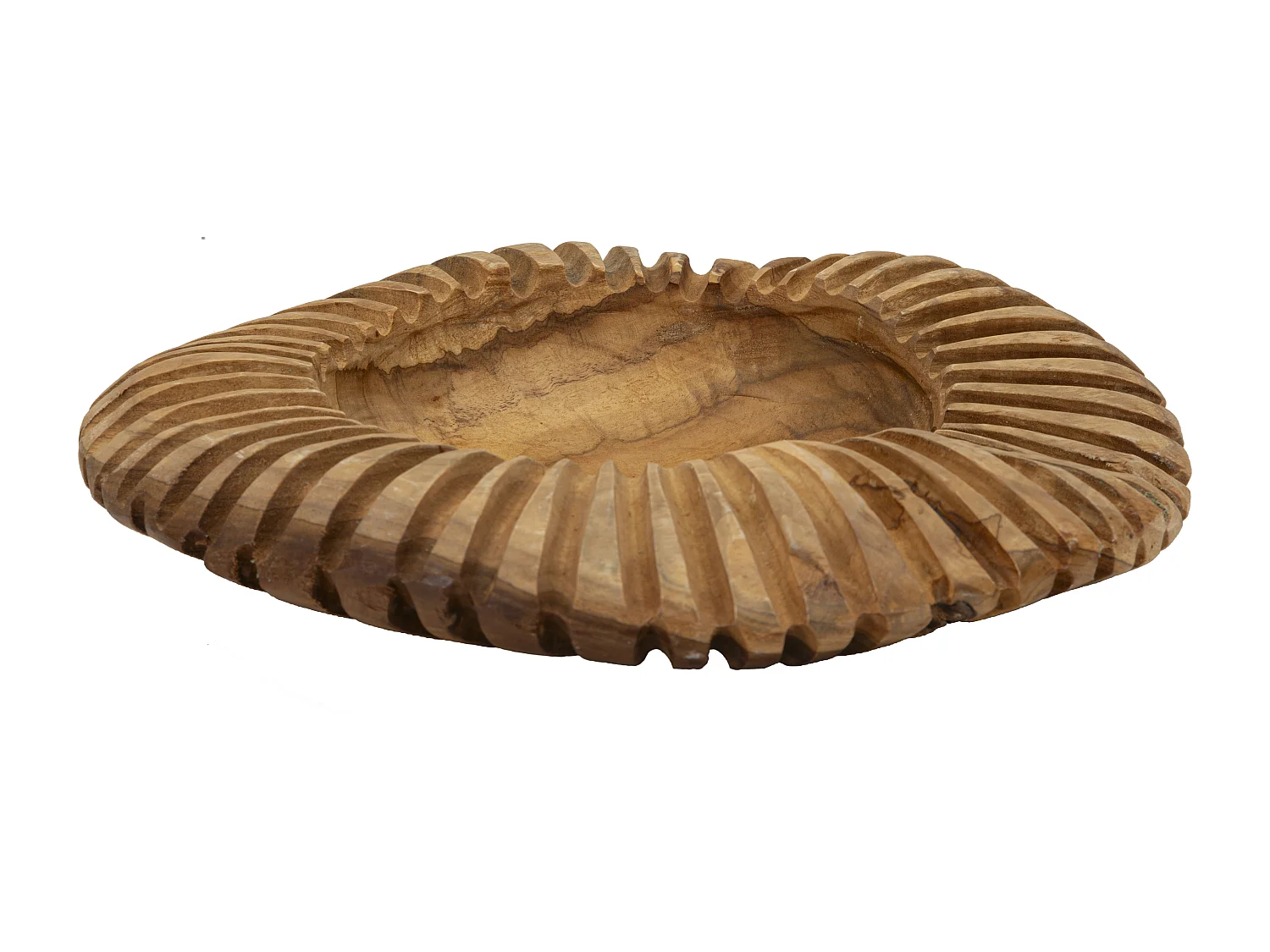 Svuotatasche in legno marrone cm Ø 35x7