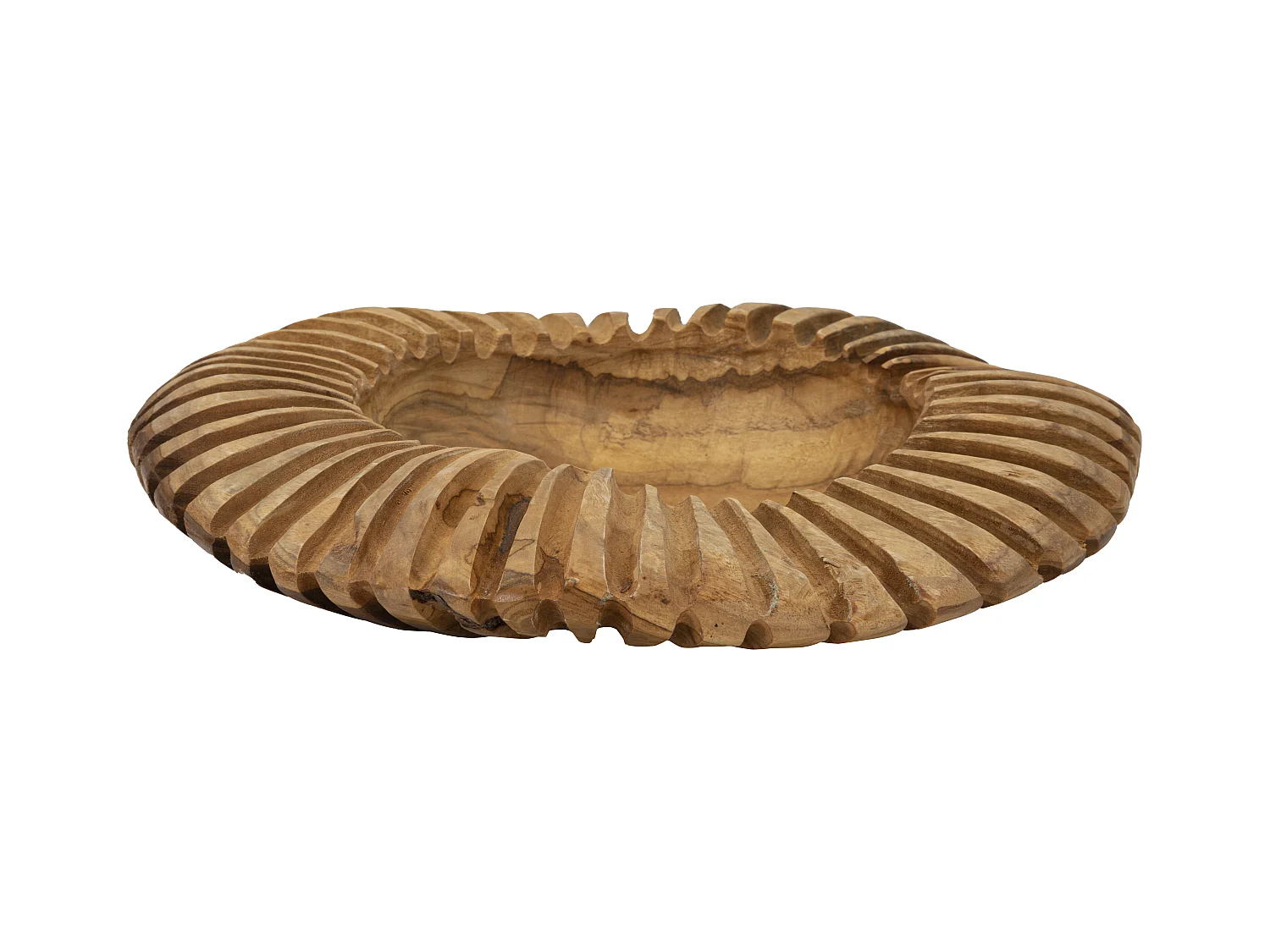 Plateau de poche en bois marron Ø 35x7 cm