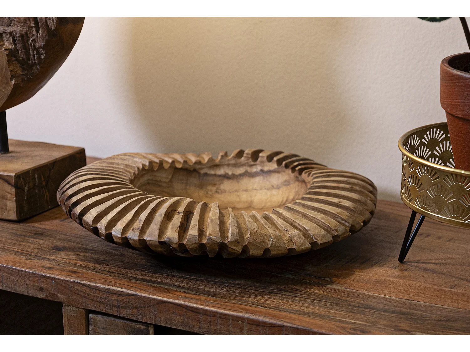 Vide-Poche en Bois "Geris" 35cm Naturel