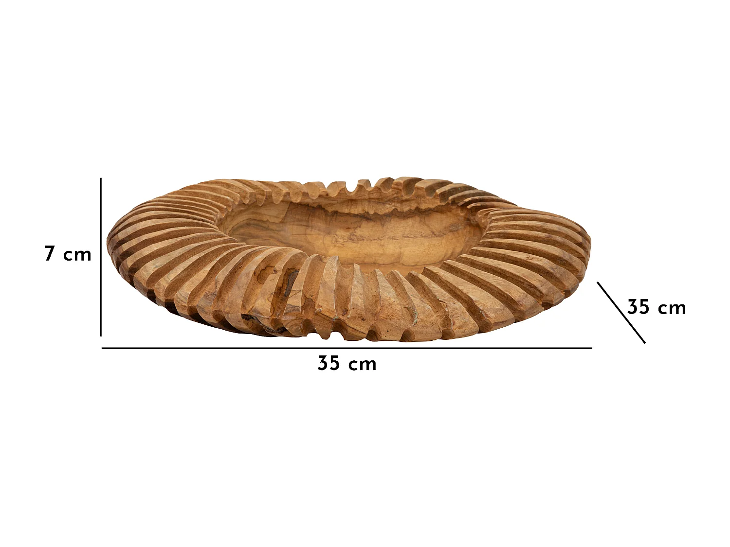 Vide-Poche en Bois "Geris" 35cm Naturel