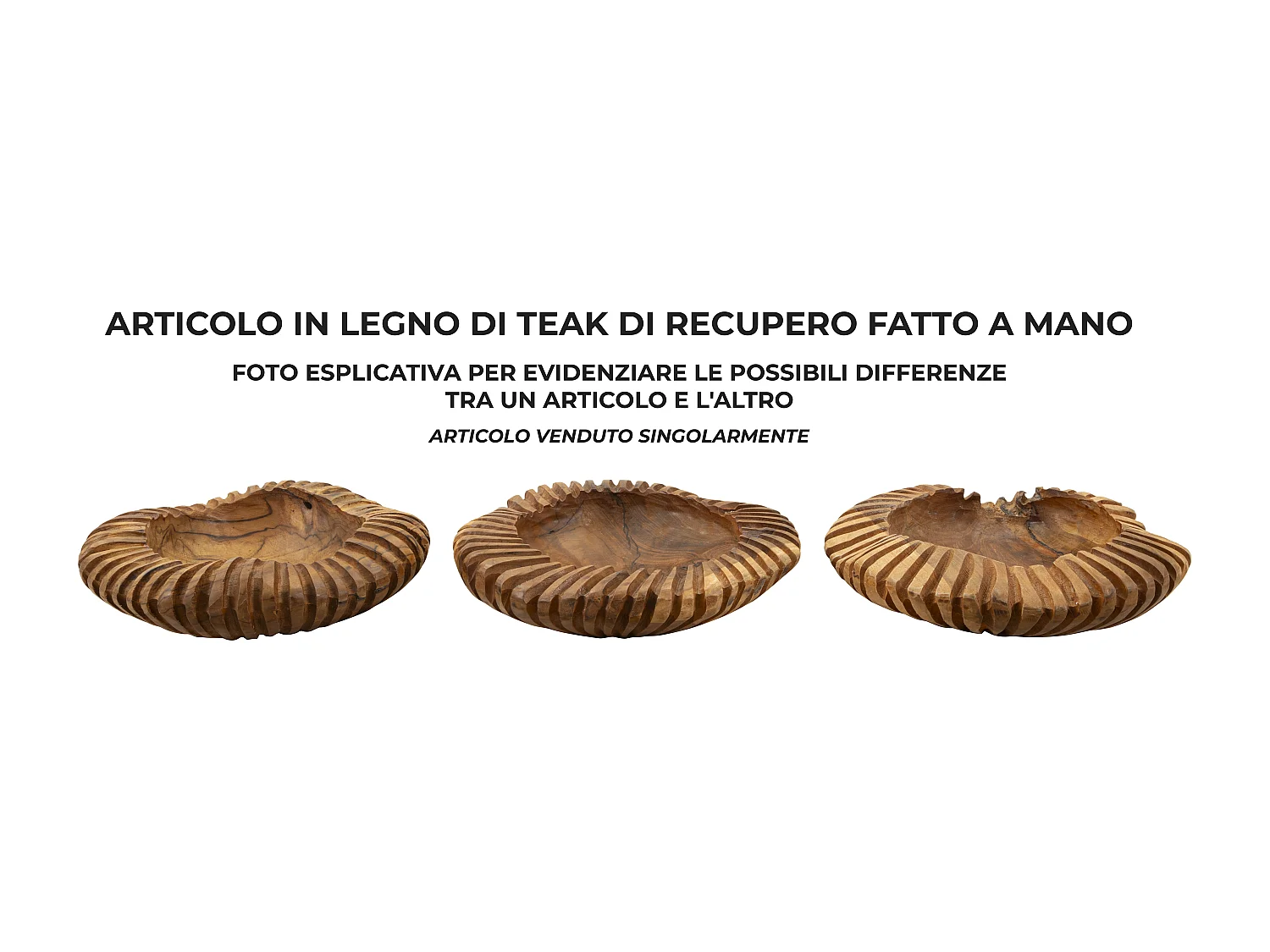 Vide-Poche en Bois "Geris" 35cm Naturel