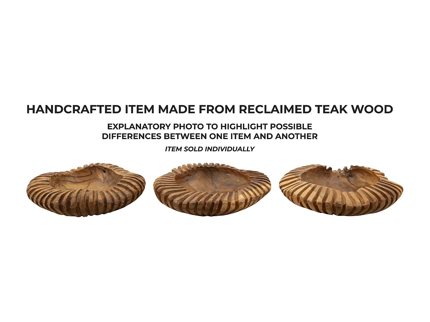 Vide-Poche en Bois "Geris" 35cm Naturel