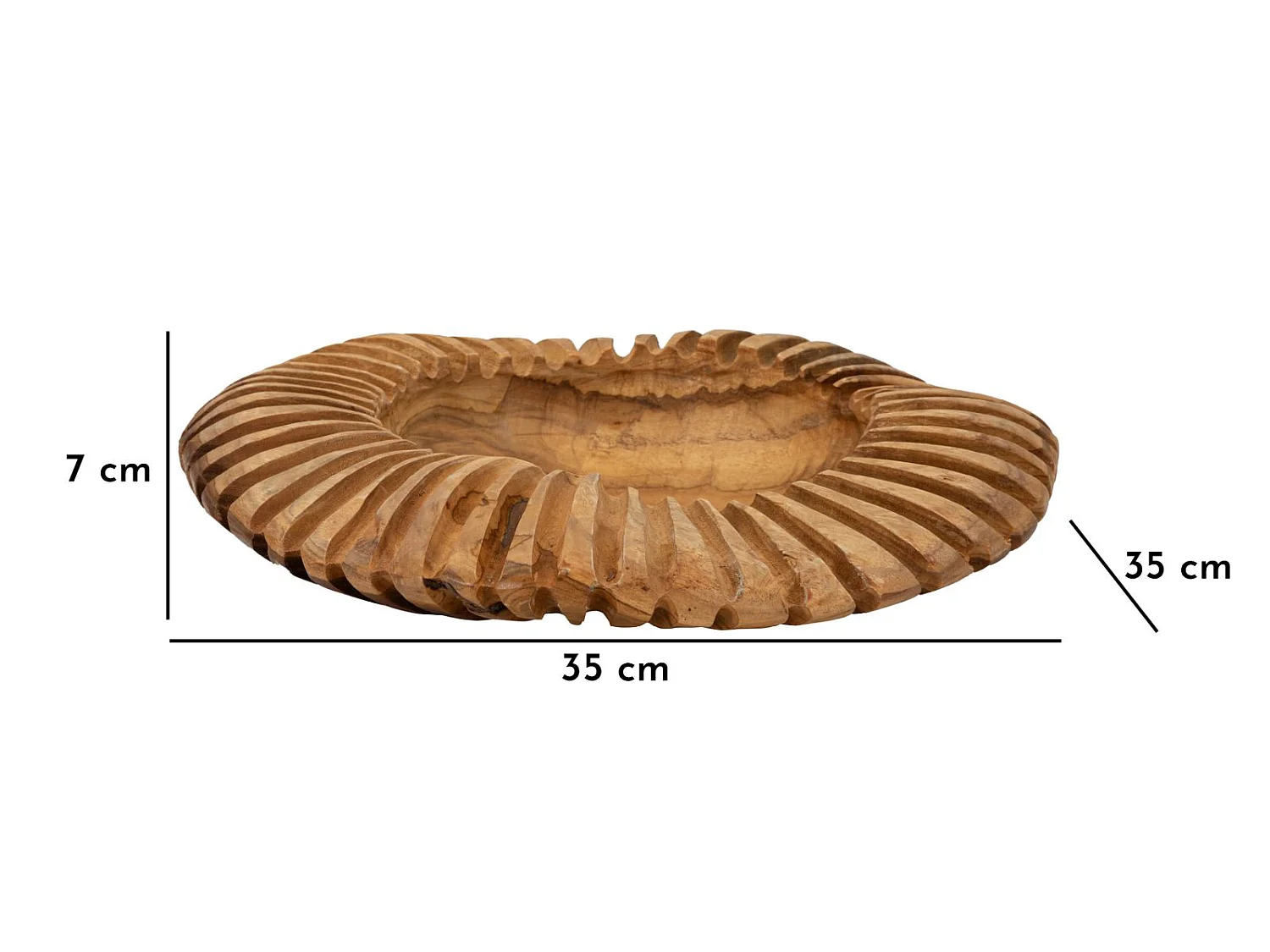 Vide-Poche en Bois "Geris" 35cm Naturel