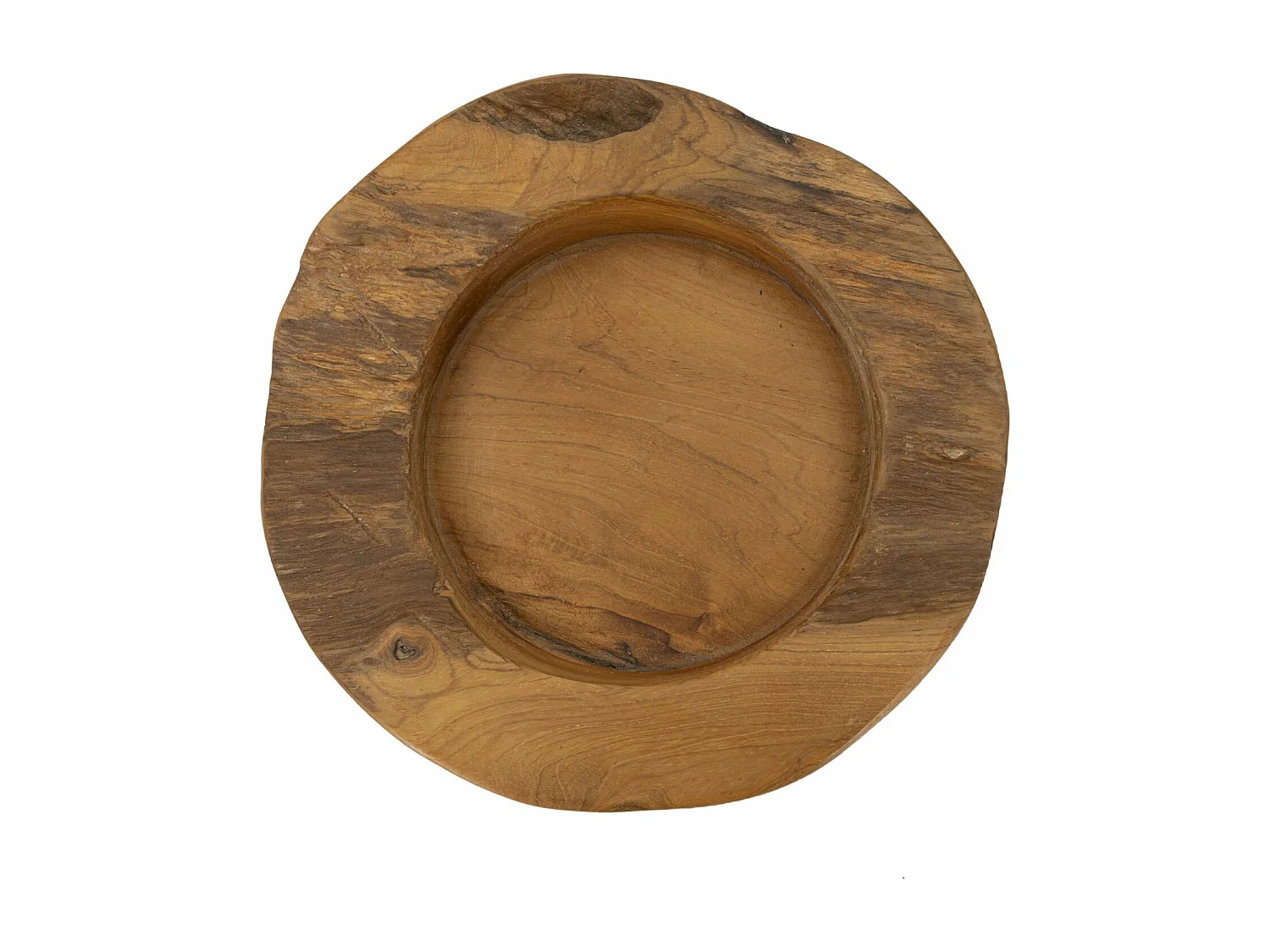 Svuotatasche in legno marrone  cm Ø 20x6