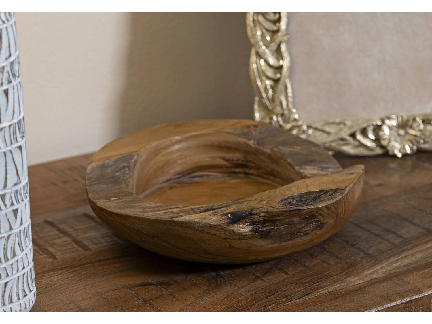 Vide-Poche en Bois "Erusi" 20cm Naturel