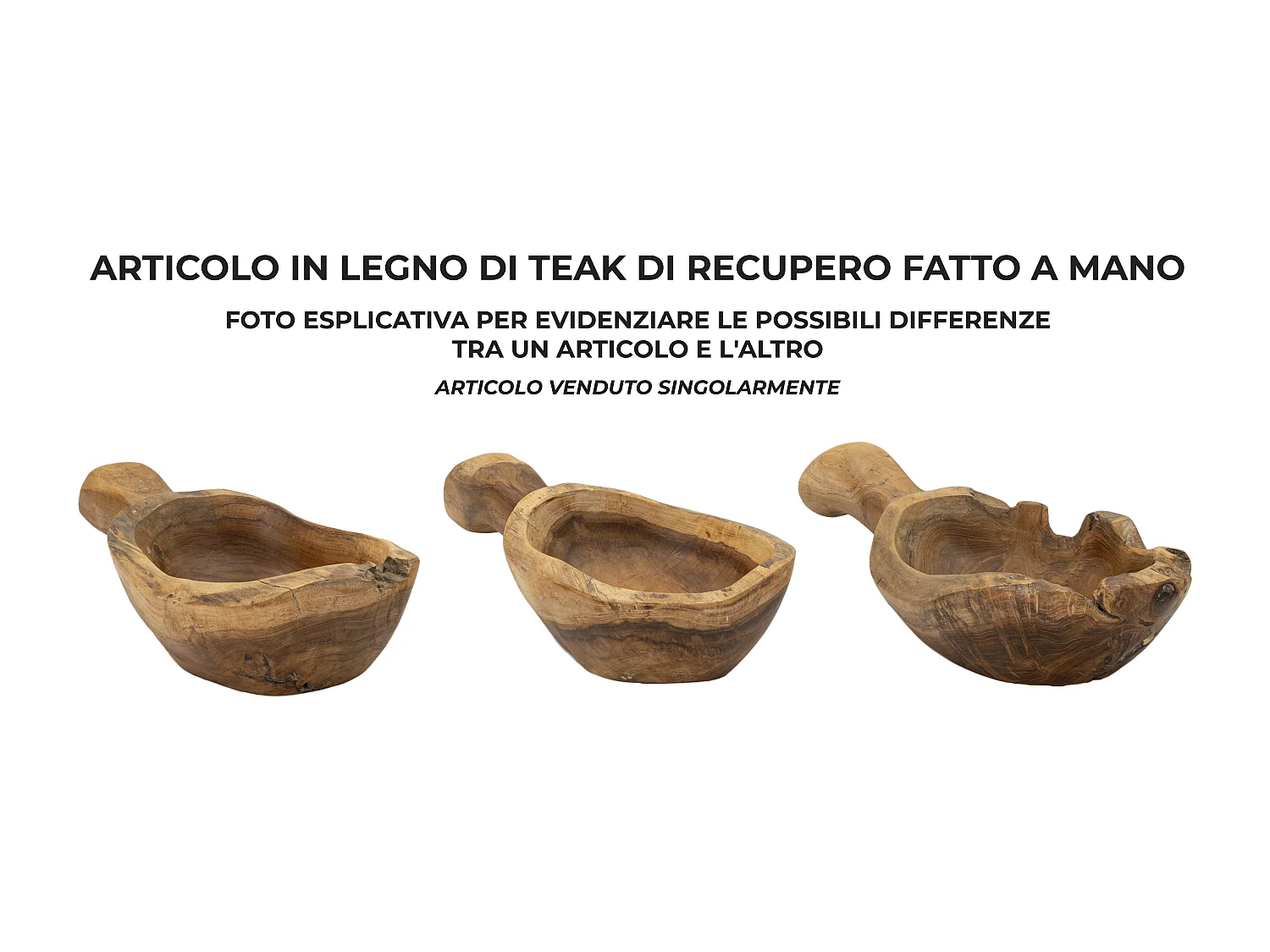 Vide-Poche en Bois "Spoon" 36cm Naturel