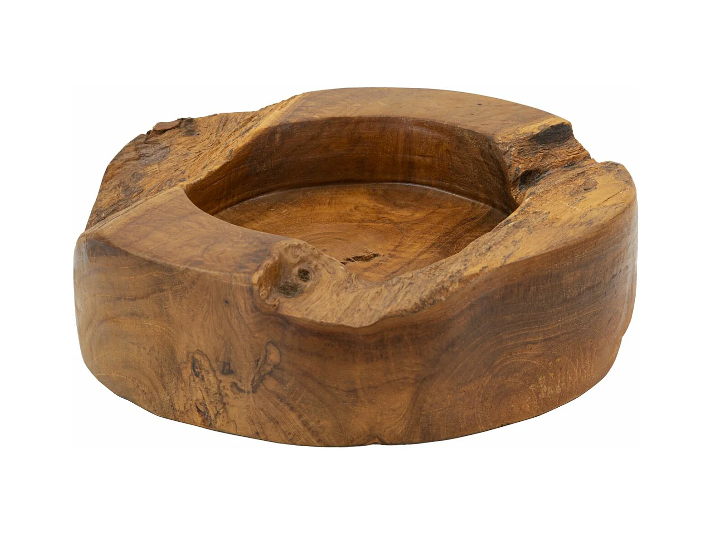 Plateau de poche en bois marron Ø 21x6 cm