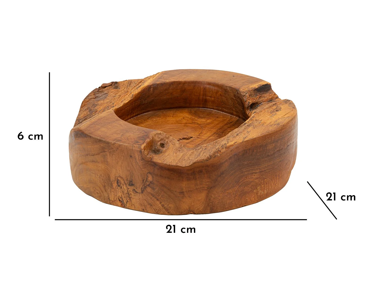 Vide-Poche en Bois "Erusi Plus" 21cm Naturel