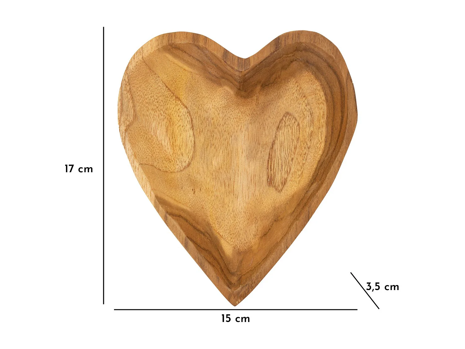 Svuotatasche in legno marrone cm 15x17x3,5