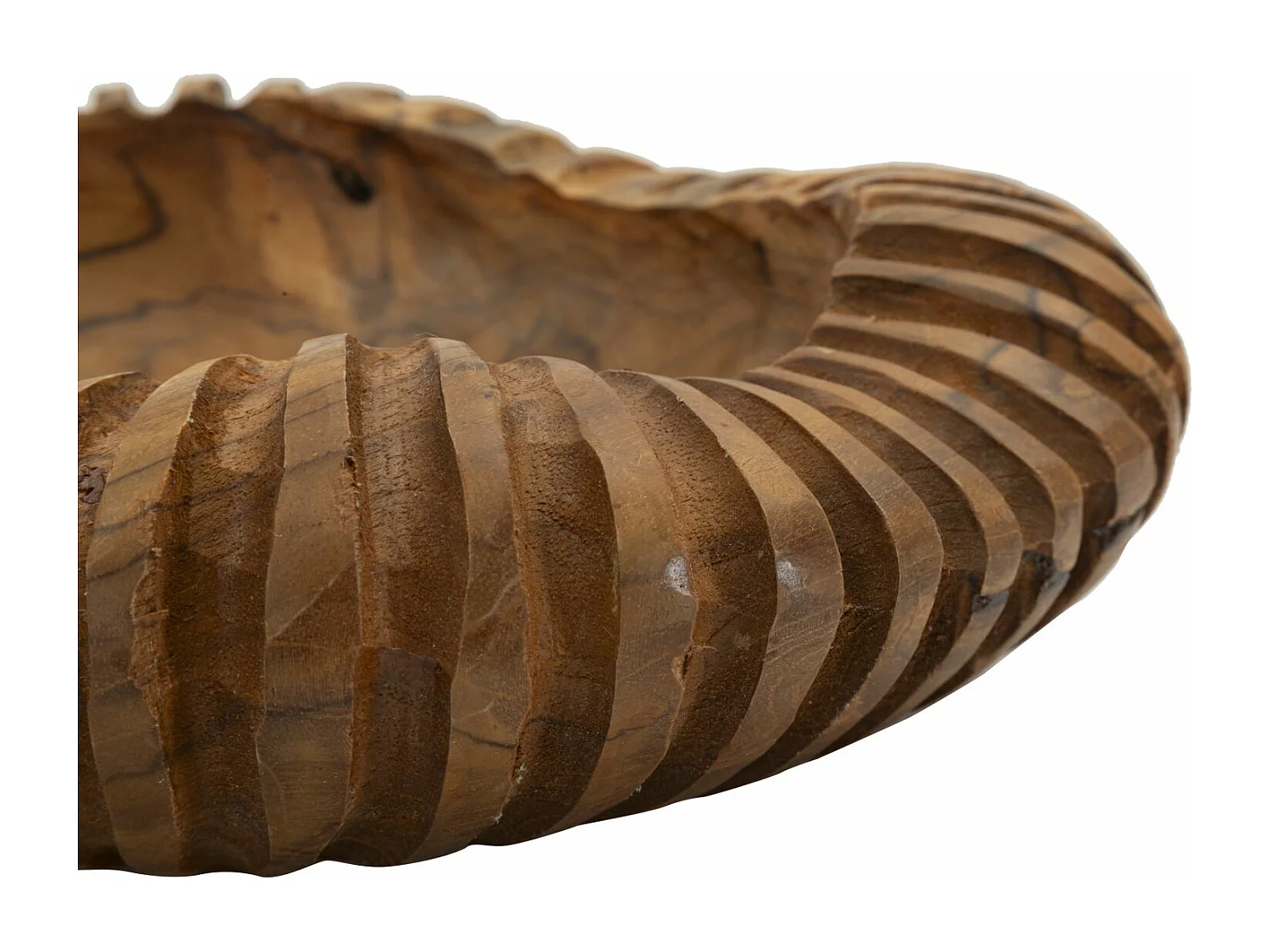 Svuotatasche in legno marrone cm Ø 29x7