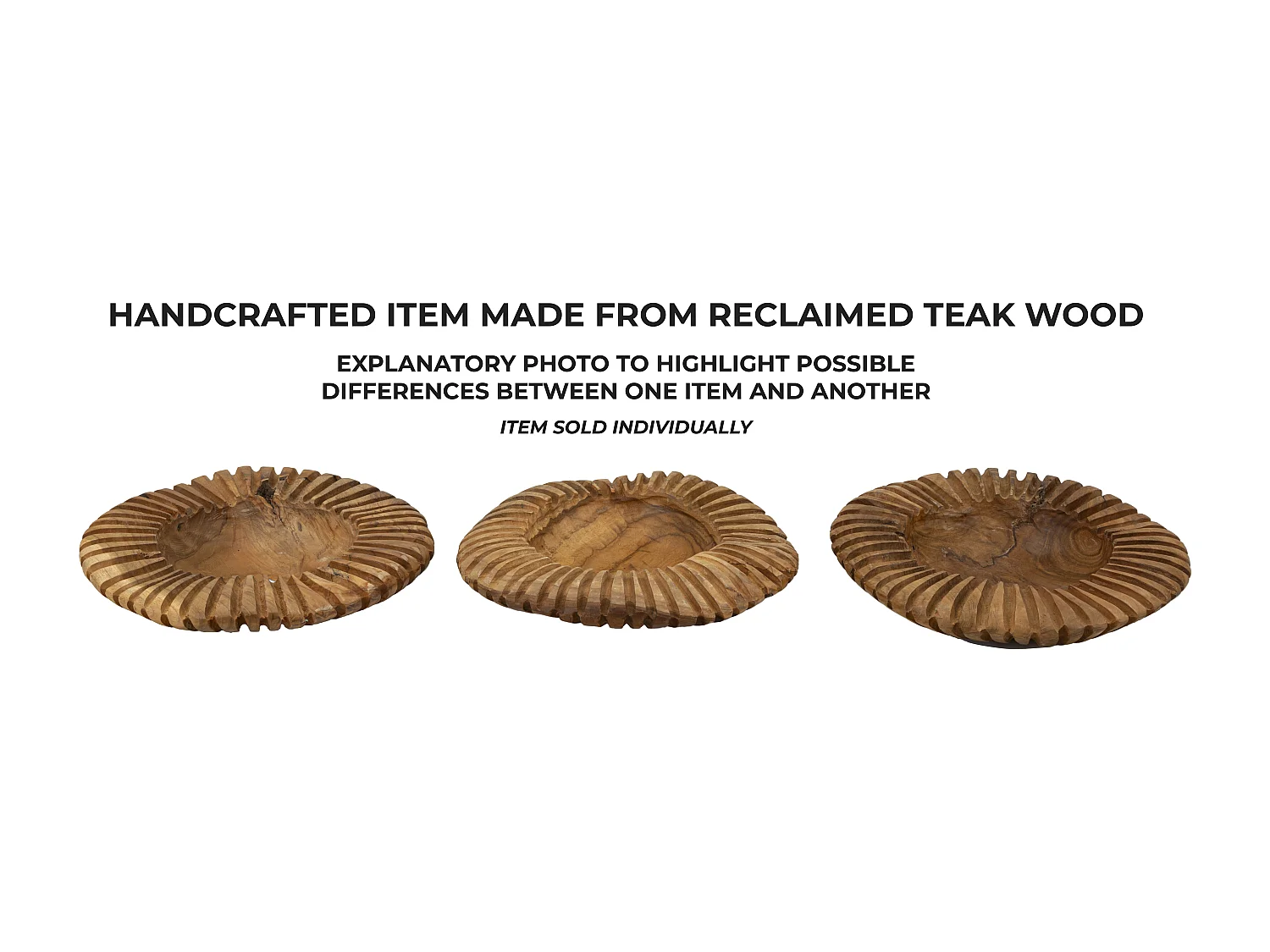 Svuotatasche in legno marrone cm Ø 29x7