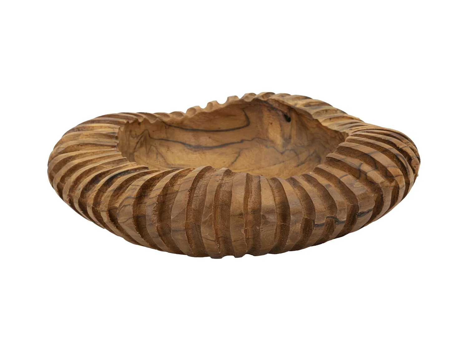Plateau de poche en bois marron Ø 29x7 cm