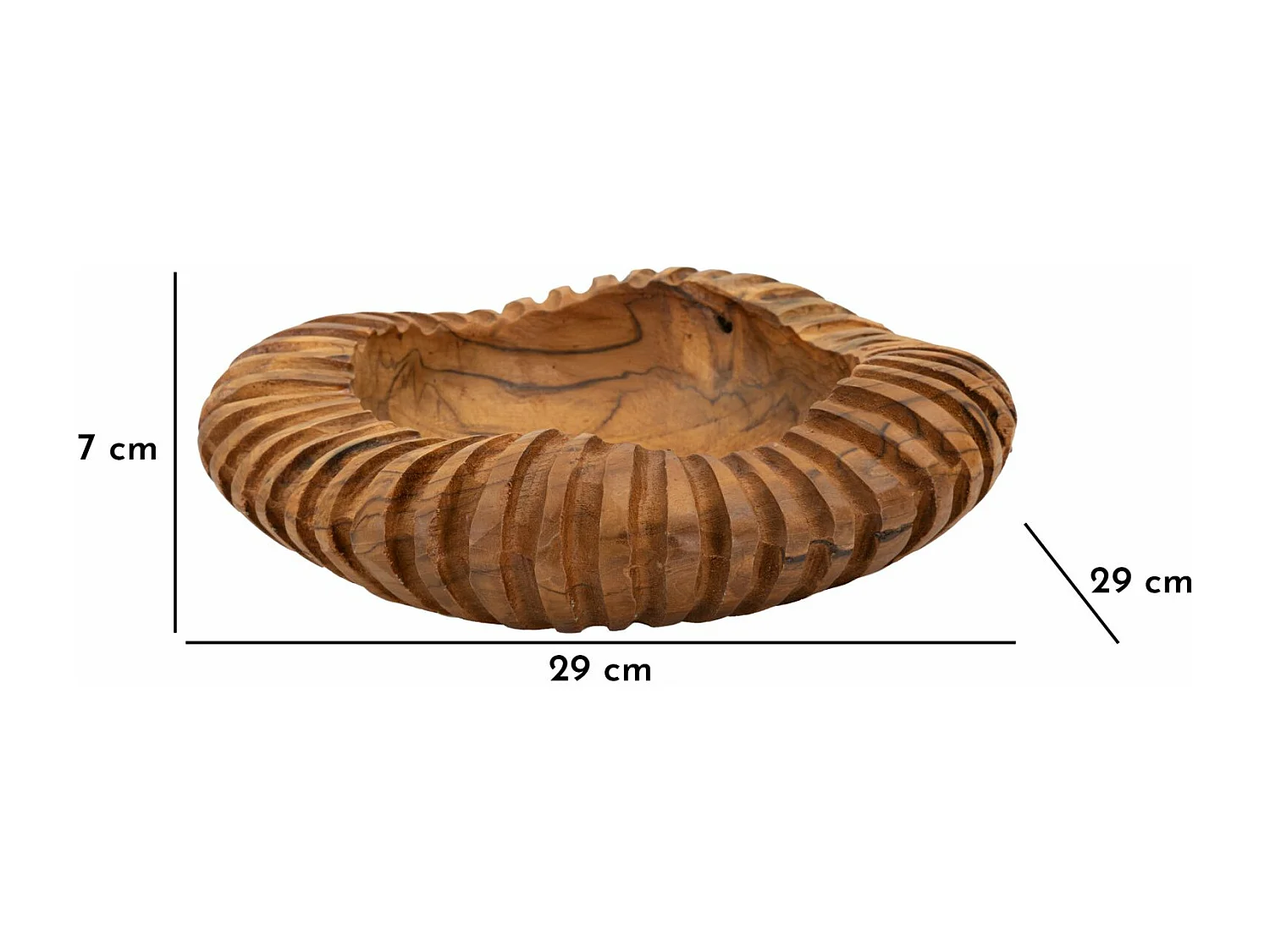 Vide-Poche en Bois "Geris" 29cm Naturel