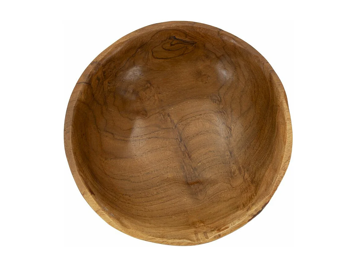 Plateau de poche en bois marron Ø 15x8 cm