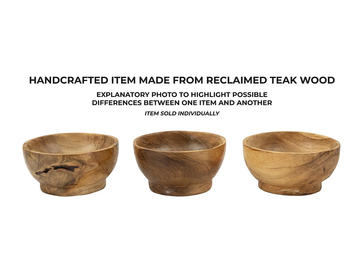Vide-Poche en Teck "Butot" 15cm Naturel