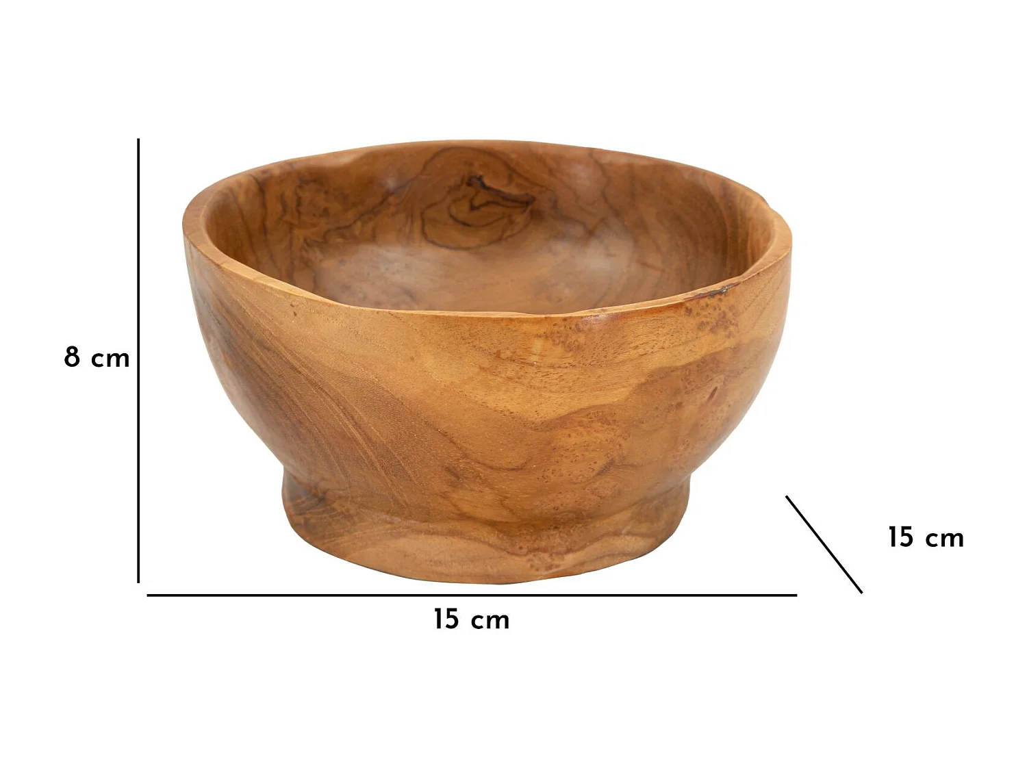 Vide-Poche en Teck "Butot" 15cm Naturel