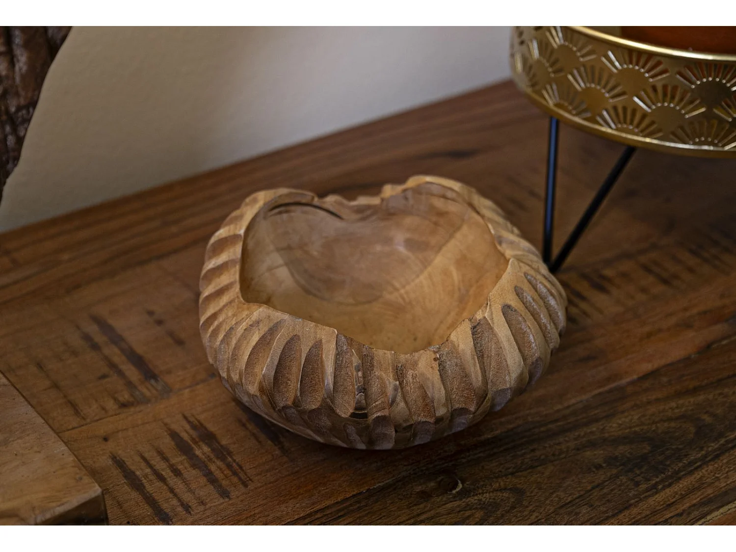 Vide-Poche en Bois "Geris" 19cm Naturel