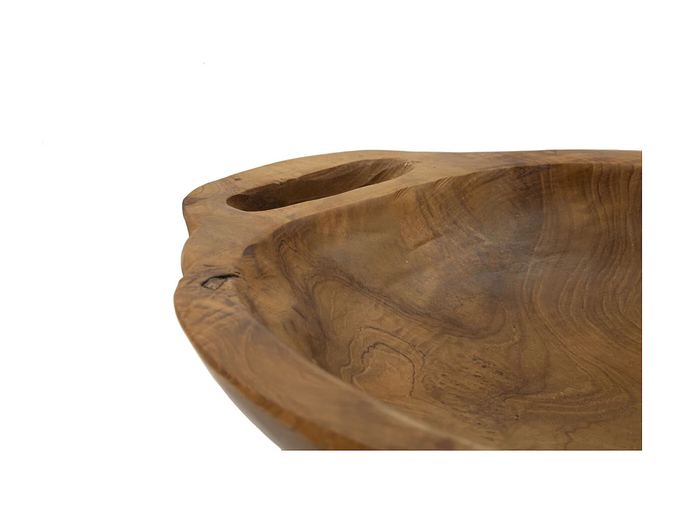 Vide-Poche en Bois Avec Poignées "Wan" 37cm Naturel