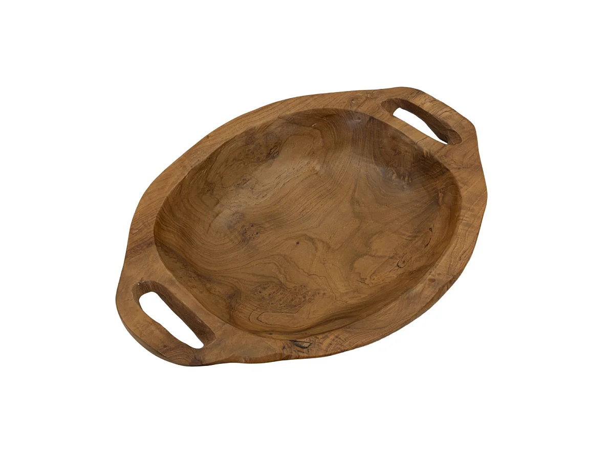 Ablageschale aus Holz braun 37x26,5x7 cm