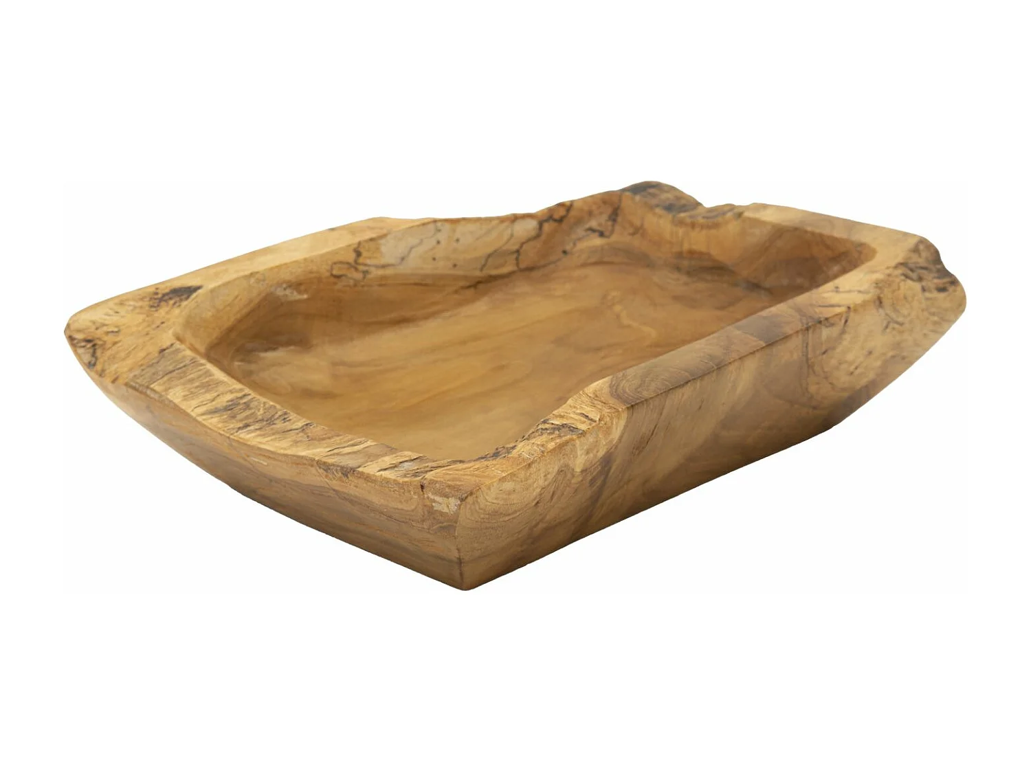 Svuotatasche in legno marrone cm 25x19x7