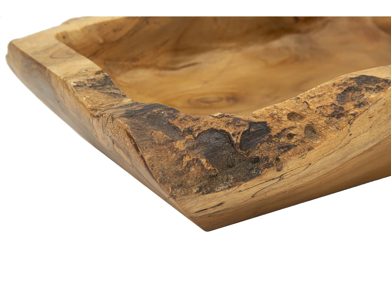 Svuotatasche in legno marrone cm 25x19x7