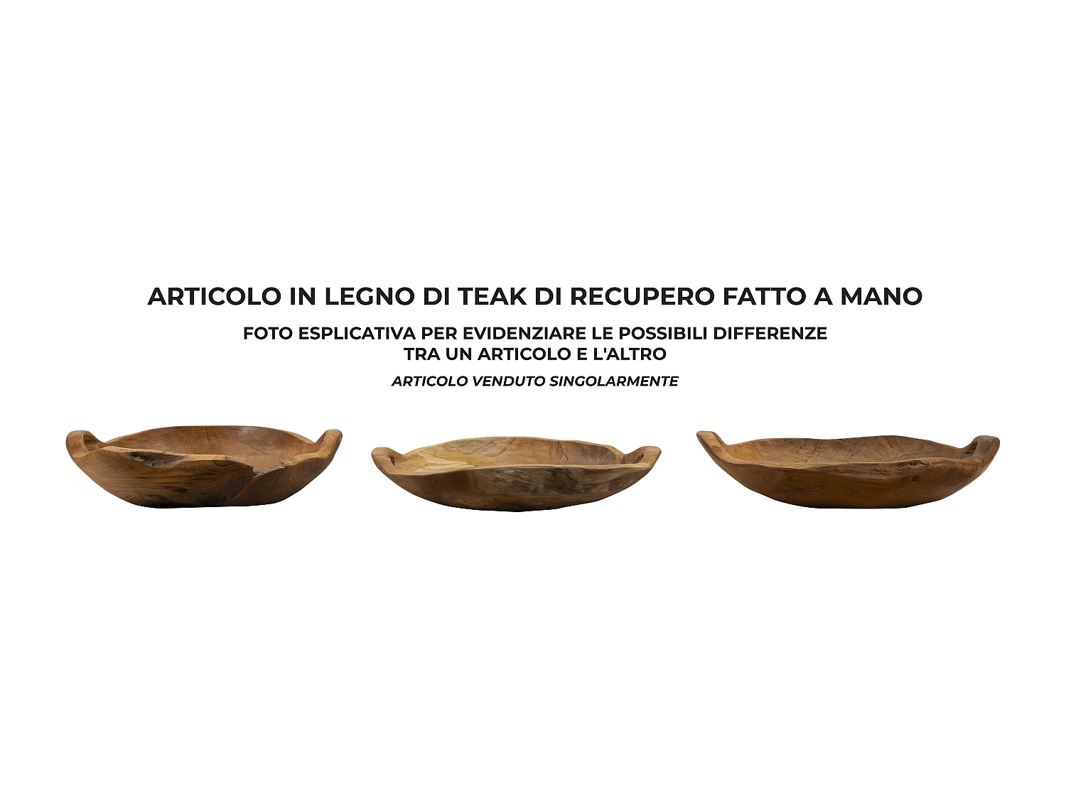 Svuotatasche in legno marrone cm 42x36x7