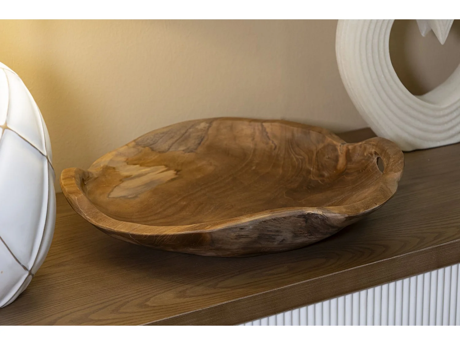 Svuotatasche in legno marrone cm 42x36x7