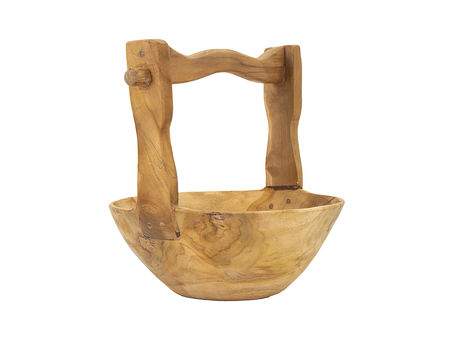 Plateau de poche en bois marron 32x25x27 cm