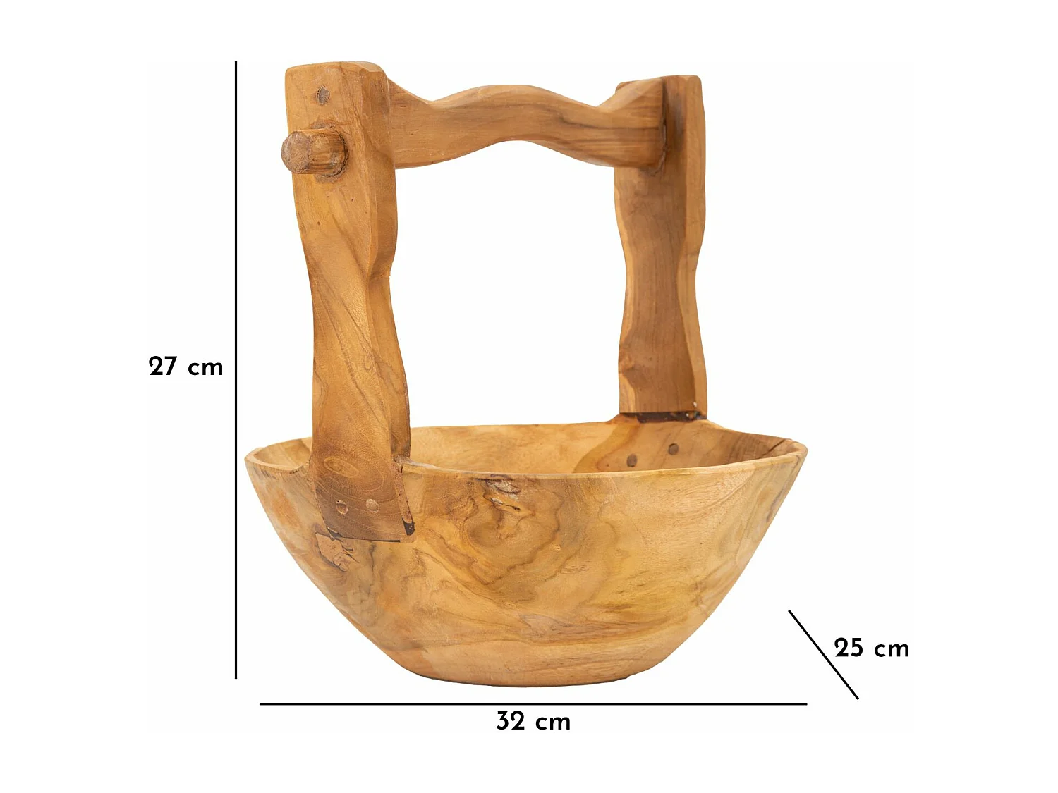 Vide-Poche en Bois "Timbo" 32cm Naturel
