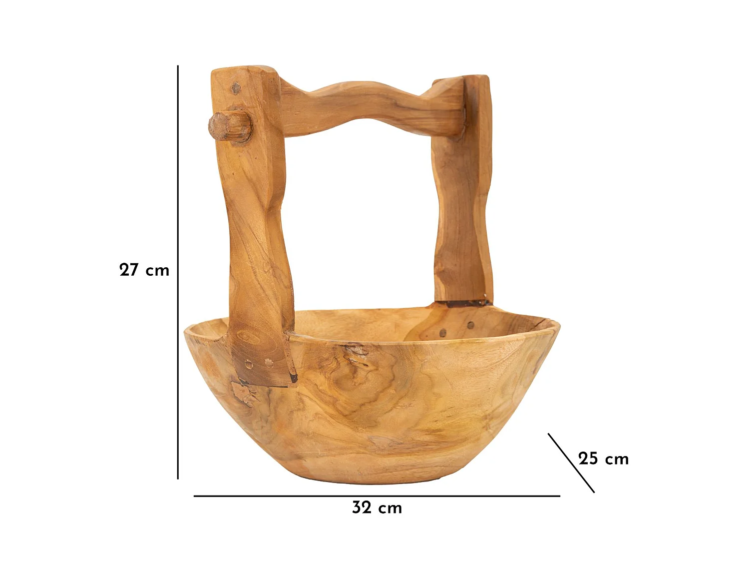 Vide-Poche en Bois "Timbo" 32cm Naturel