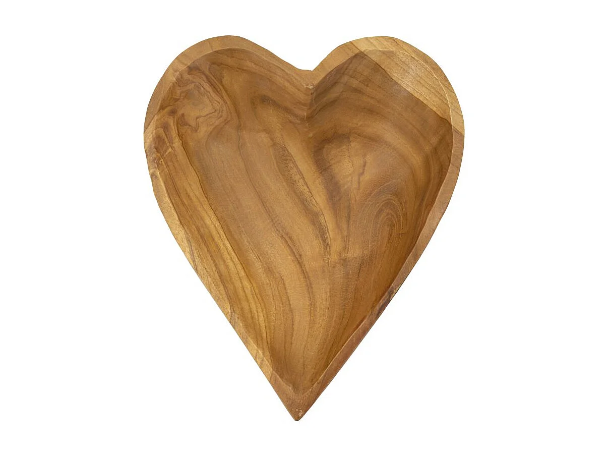 Vide-Poche Cœur en Bois "Kiha" 22cm Naturel