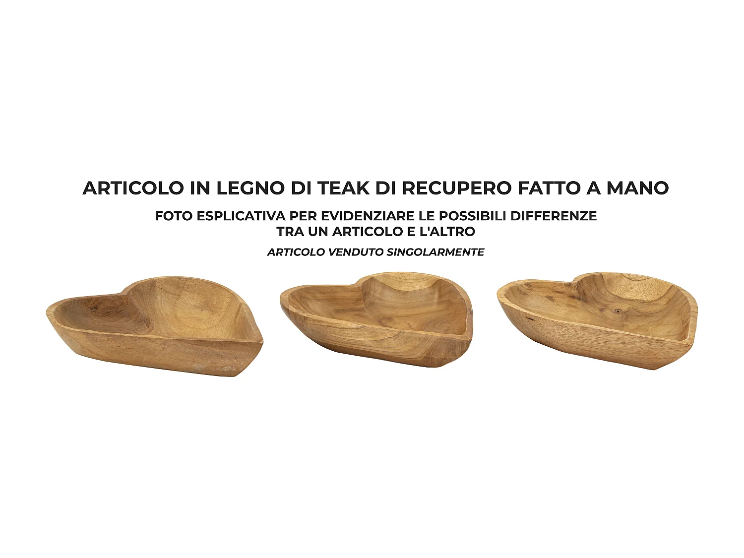 Vide-Poche Cœur en Bois "Kiha" 22cm Naturel