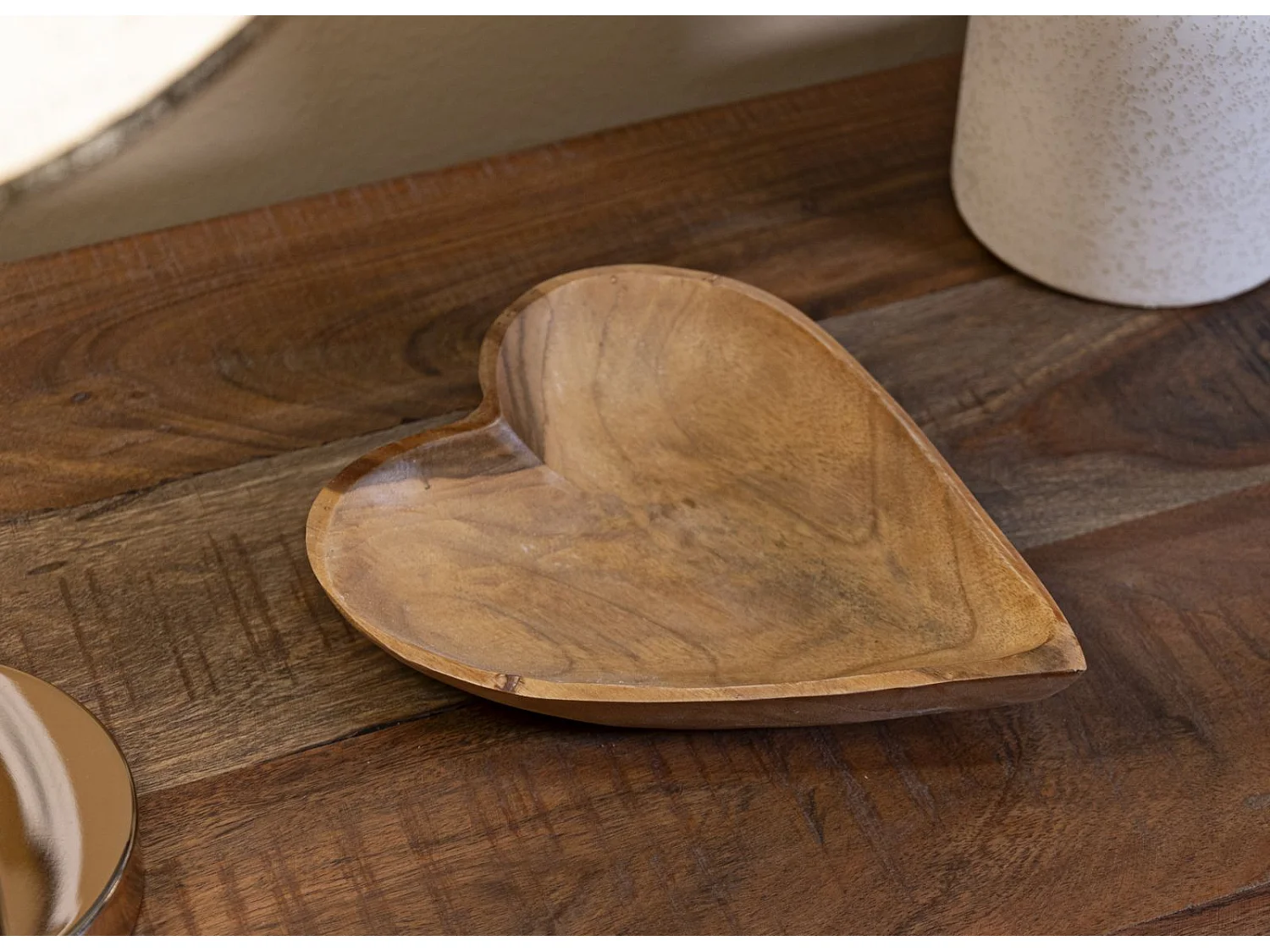 Vide-Poche Cœur en Bois "Kiha" 22cm Naturel