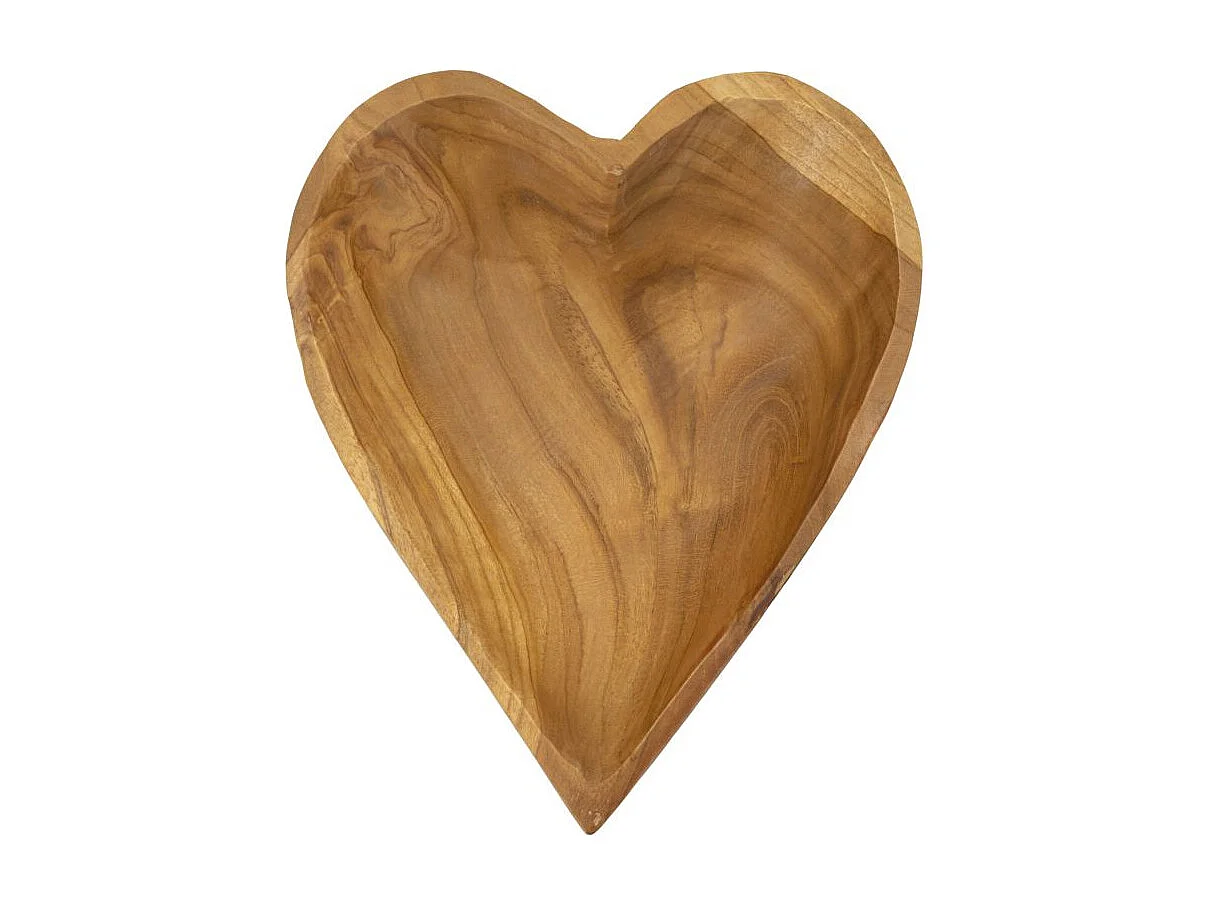 Vide-Poche Cœur en Bois "Kiha" 22cm Naturel