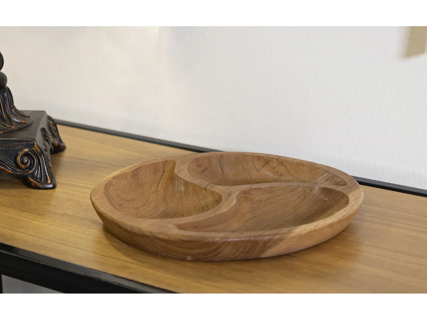 Svuotatasche in legno marrone cm Ø 25,5x3